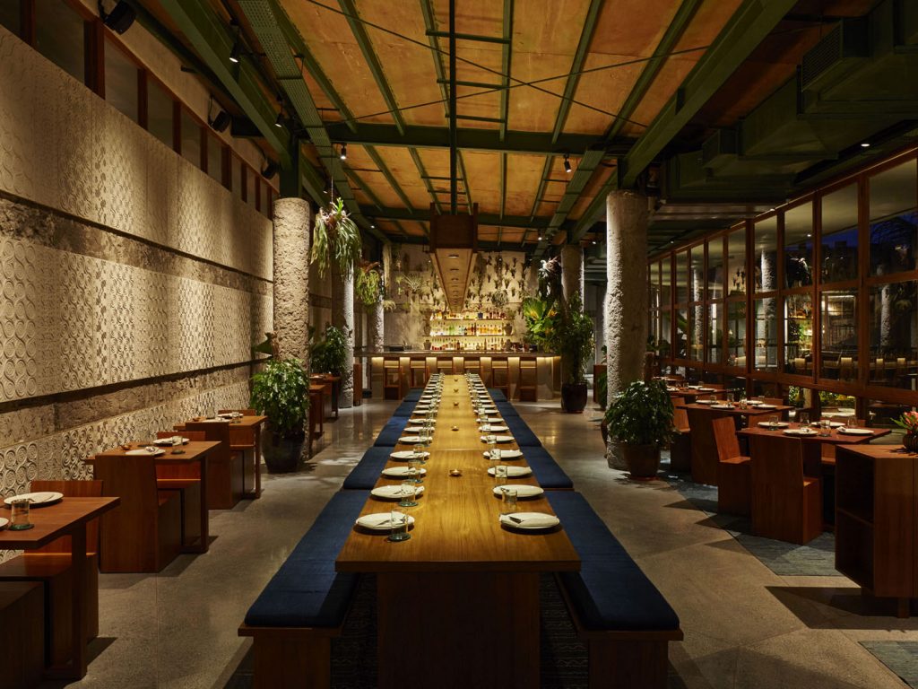 The interior of Kaum, a traditional Indonesian restaurant in Seminyak, Bali that can cater to big and small groups.