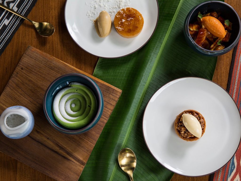 The desserts at Kaum restaurant in Seminyak are authentically Indonesian and made from shredded coconut, bananas and pumpkin.